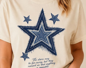 Star Shirt, Inspirational Comfort Colors Tee, Celestial Graphic Shirt, Motivational Quote T-Shirt, Gift for Her