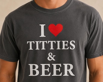 Funny Adult Graphic T-Shirt, Comfort Colors Beer Shirt, Party Tee