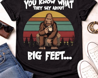 Bigfoot Vintage Sunset graphic tee | Big Feet Sasquatch T-Shirt