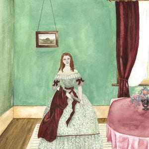 Greeting Card. Fairy-tale Greeting Card. &#39;Miss Linda&#39; A6 Greeting Card with Envelope