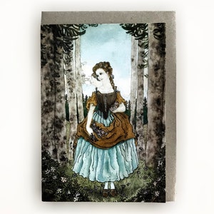 Greeting Card. Fairy-tale Greeting Card. &#39;Aurelia&#39; A6 Greeting Card with Envelope
