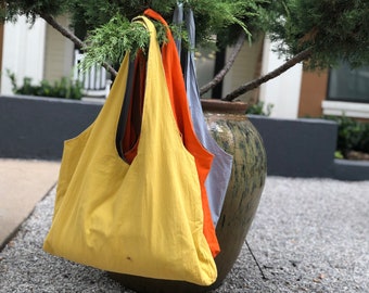 Hemp Linen Beach Tote Bag: Reversible Eco-Friendly Market Bag