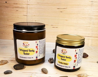 Whipped Body Butter | Triple Butter l Stretch Marks | Glass Jar or Paper Jar | Coconut Oil-Free Option Available(Leave Note) |