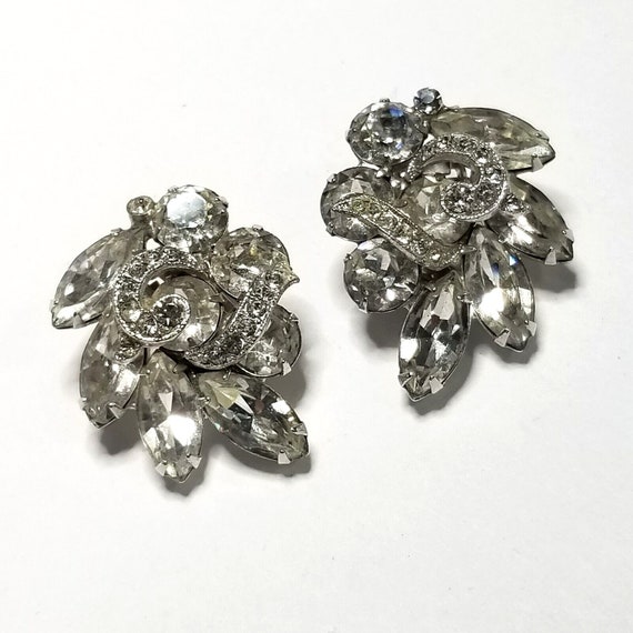 Vintage Eisenberg Rhinestone Necklace Earrings We… - image 7