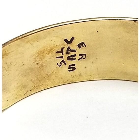 Mexico Silver Gold Filled Cuff Bracelet Scroll De… - image 3