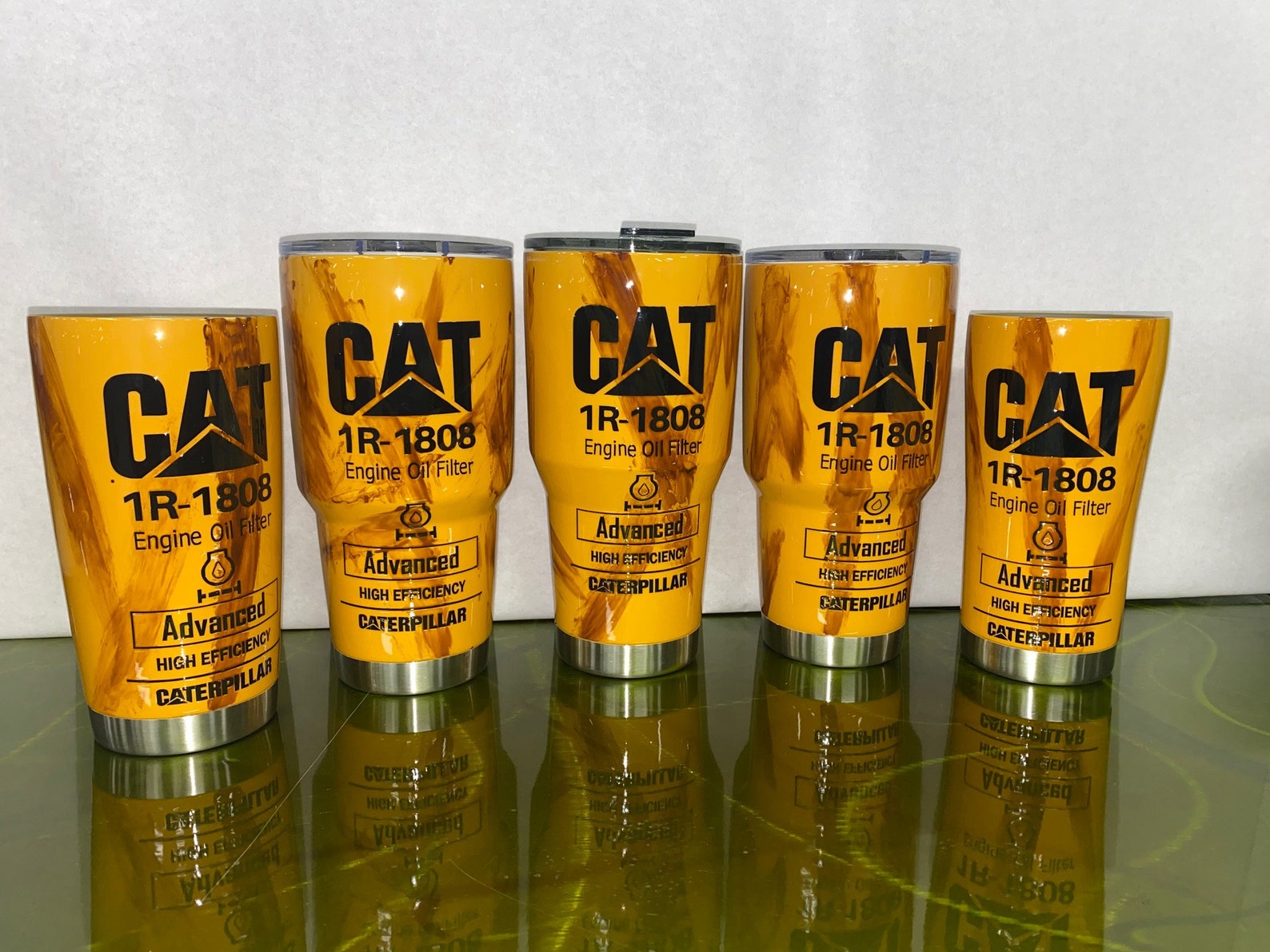CAT Oil Filter Tumbler Etsy