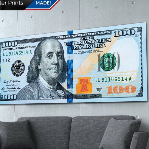 Dollar Bills Money Rolls 5 Panel Canvas Wall Art Home Decor Poster Picture Print 