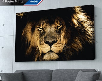 Lion Canvas Etsy