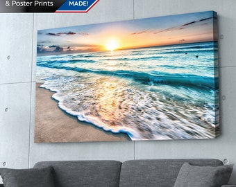 Canvas Wall Art Lake Sunset Large Landscape Canvas Artwork Nature Pictures Contemporary Wall Art Decor for Living Room Bedroom Decoration 20 x 40