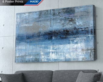 Blue Abstract Art Etsy