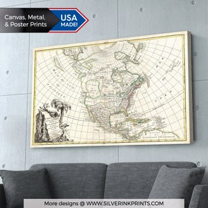 Vintage World Map Print | Abstract Art | Nature Art | Large Wall Art | Canvas, Metal or Poster Print | Living Room Decor | Home Office Art