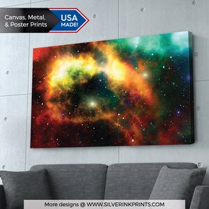 Universe Space Art Print | Galaxy | Nebula | Hubble | Large Wall Art | Canvas, Metal or Poster Print | Living Room Decor | Home Office Art