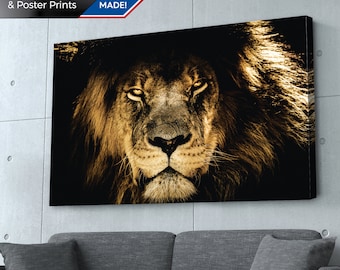 Lion Art Photography: Animal Wall Art Print (Canvas, Metal, Poster)