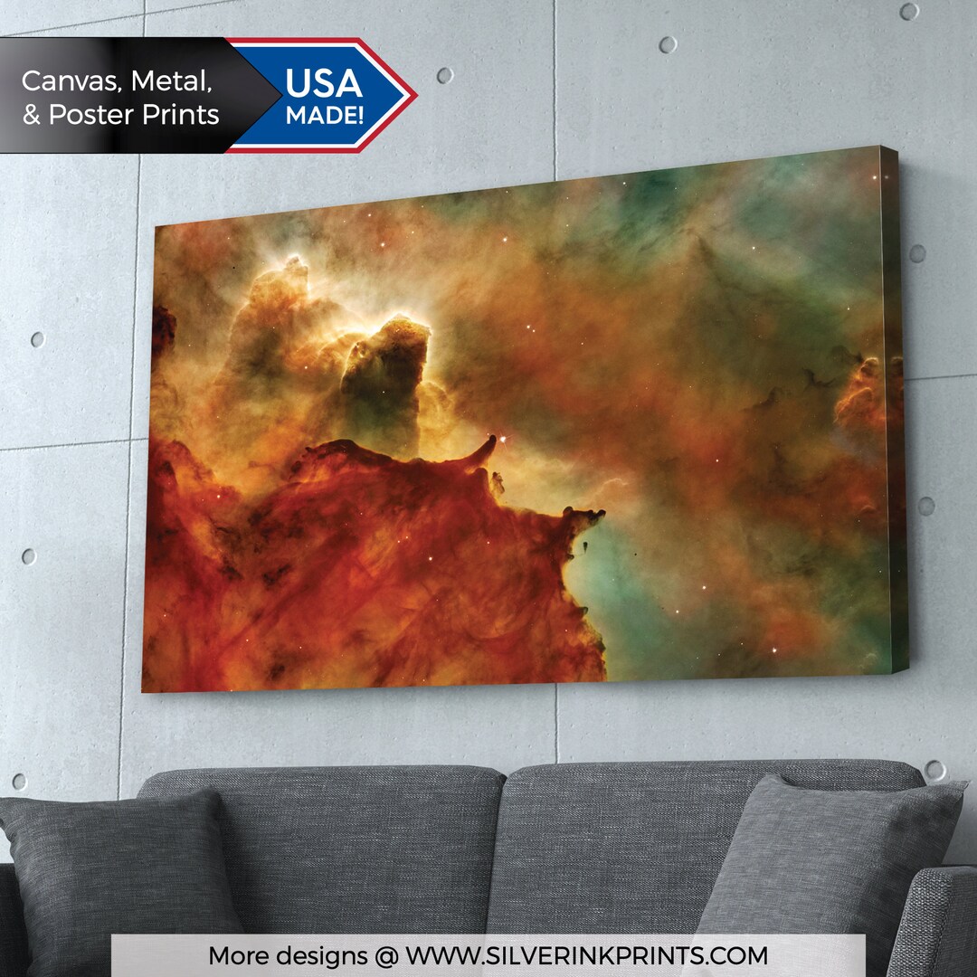 Nebula Space Art Print: Galaxy Wall Decor, Canvas or Metal - Etsy