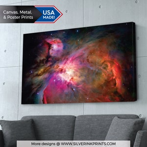 Universe Space Art Print | Galaxy | Nebula | Hubble | Large Wall Art | Canvas, Metal or Poster Print | Living Room Decor | Home Office Art