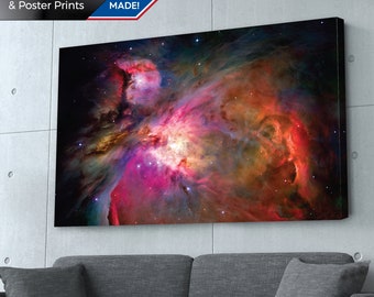 Hubble Nebula Art Print: Galaxy Space Canvas, Metal, or Poster