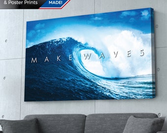 Ocean Wave Photography Print: Motivational Wall Art (Canvas, Metal, Poster)