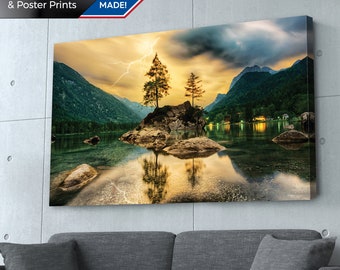 Mountain Lake Photography Print: Nature Wall Art (Canvas, Metal or Poster)