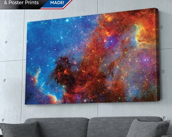 Universe Space Art Print | Galaxy | Nebula | Hubble | Large Wall Art | Canvas, Metal or Poster Print | Living Room Decor | Home Office Art