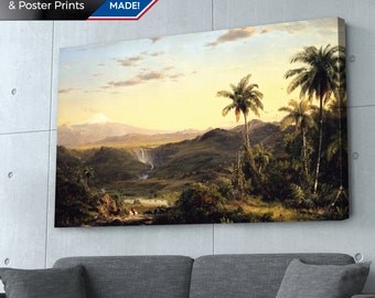 Frederic Edwin Church 'Mountain Valley' Art Print: Canvas, Metal or Poster