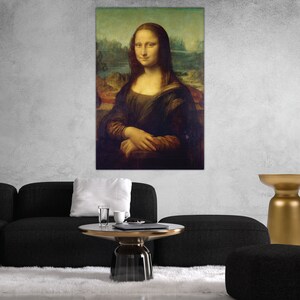 Mona Lisa by Leonardo Da Vinci Famous Artwork Large Wall Art Canvas ...