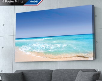 Beach Waves Photography: Coastal Canvas Wall Art