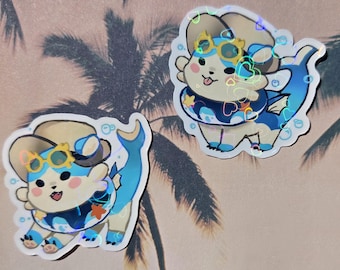 2in Bubbles holographic sticker