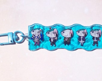 LATE SEPT PREORDER 3.in Fish Heaven 100 Line Ripple Water Keychain