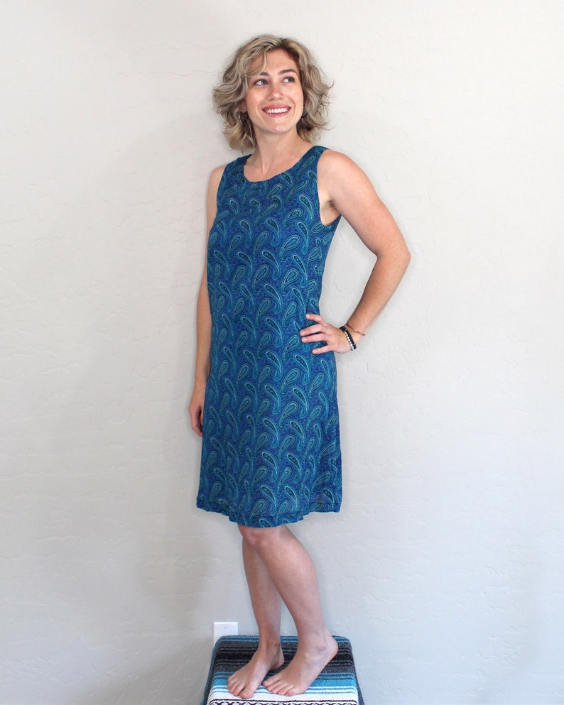 Vintage Semi Sheer Paisley Dress Size Medium