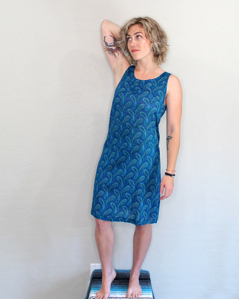 Vintage Semi Sheer Paisley Dress Size Medium