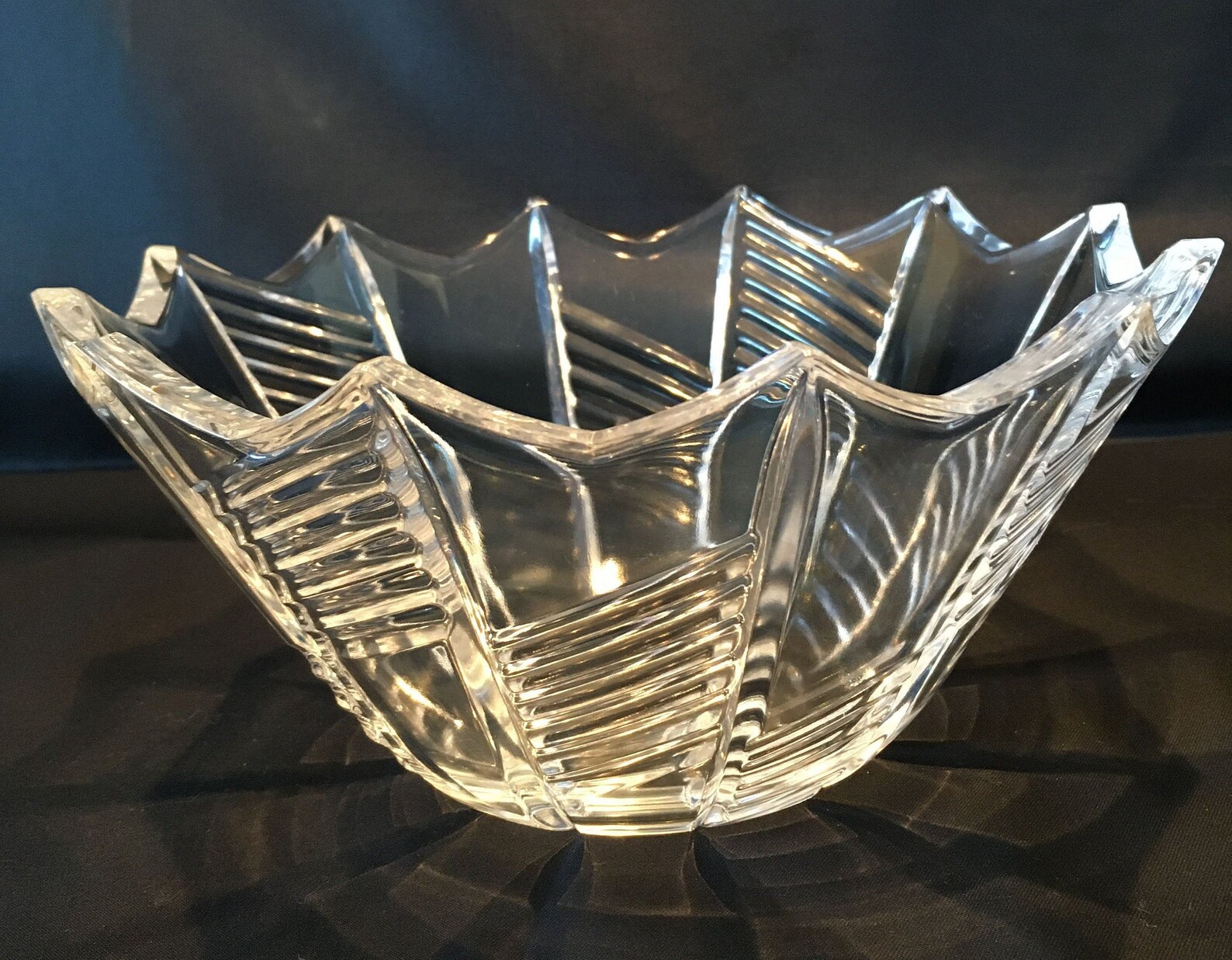 Stunning Heavy Lead Crystal Bowl/trifle Dish in Modern Design Etsy