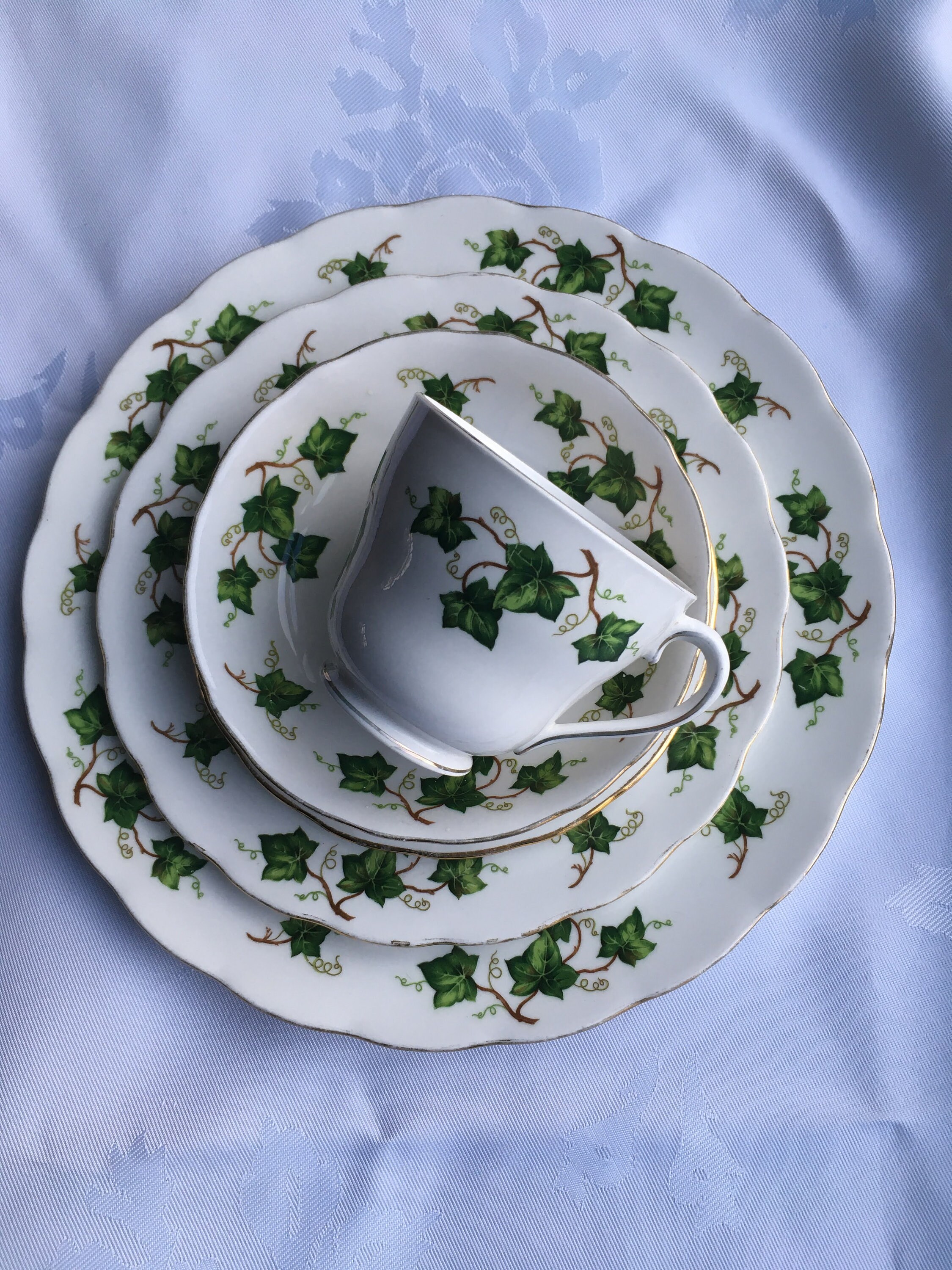 Rare 5 Piece Vintage Colclough Fine Bone China Ivy Leaf Set Etsy UK