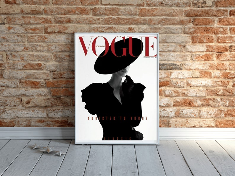 Fashion Vogue Print Vogue wall art Digital Download Art Etsy