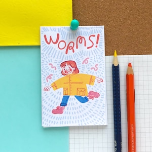 WORMS! | A Zine About Worms! | PHYSICAL | Mini-Comic | Daily Comic