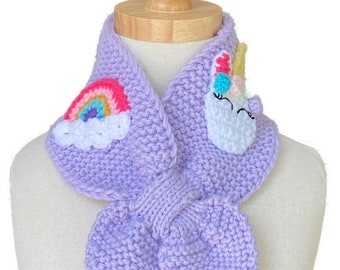 Unicorn scarf, Rainbow scarf kids, Rainbow scarf girls, Unicorn gift for girls, Ready to ship