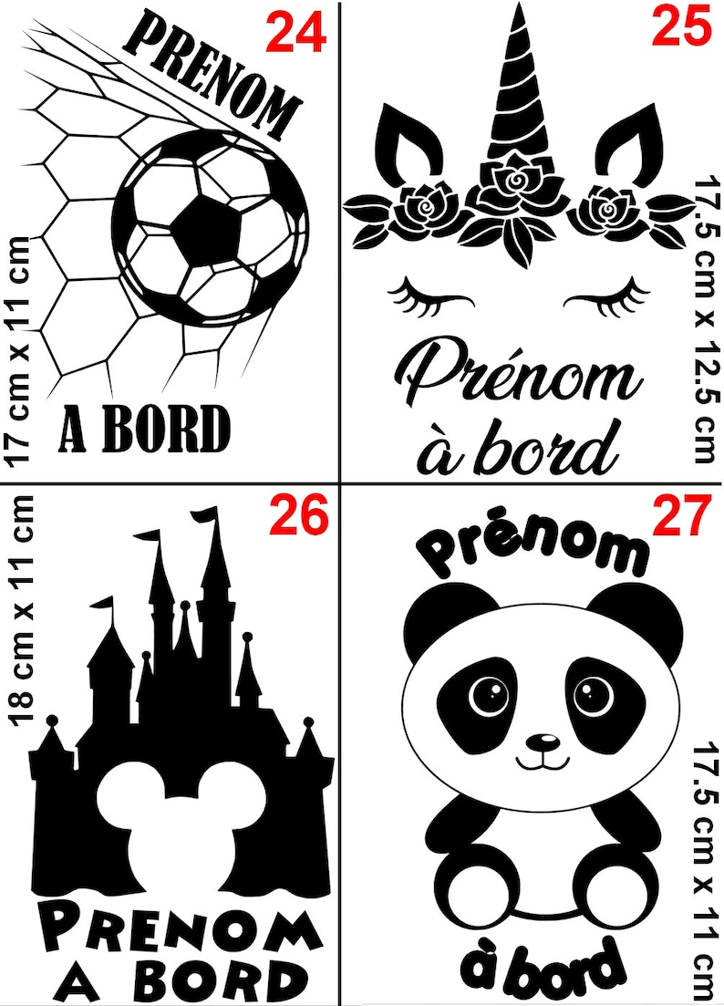 Stickers bébé à bord pour voiture personnalisable image 10