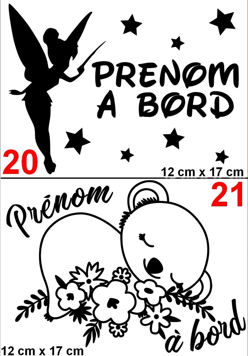 Stickers bébé à bord pour voiture personnalisable image 8