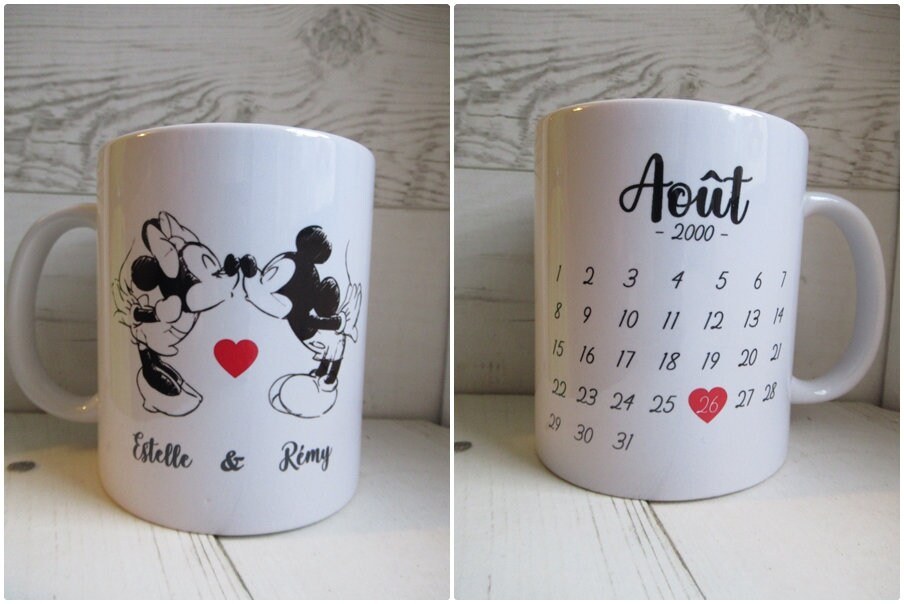 Mug Tasse Personnalisée avec Date de Rencontre Mariage