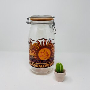 Pot dragées verre cactus jarre x1