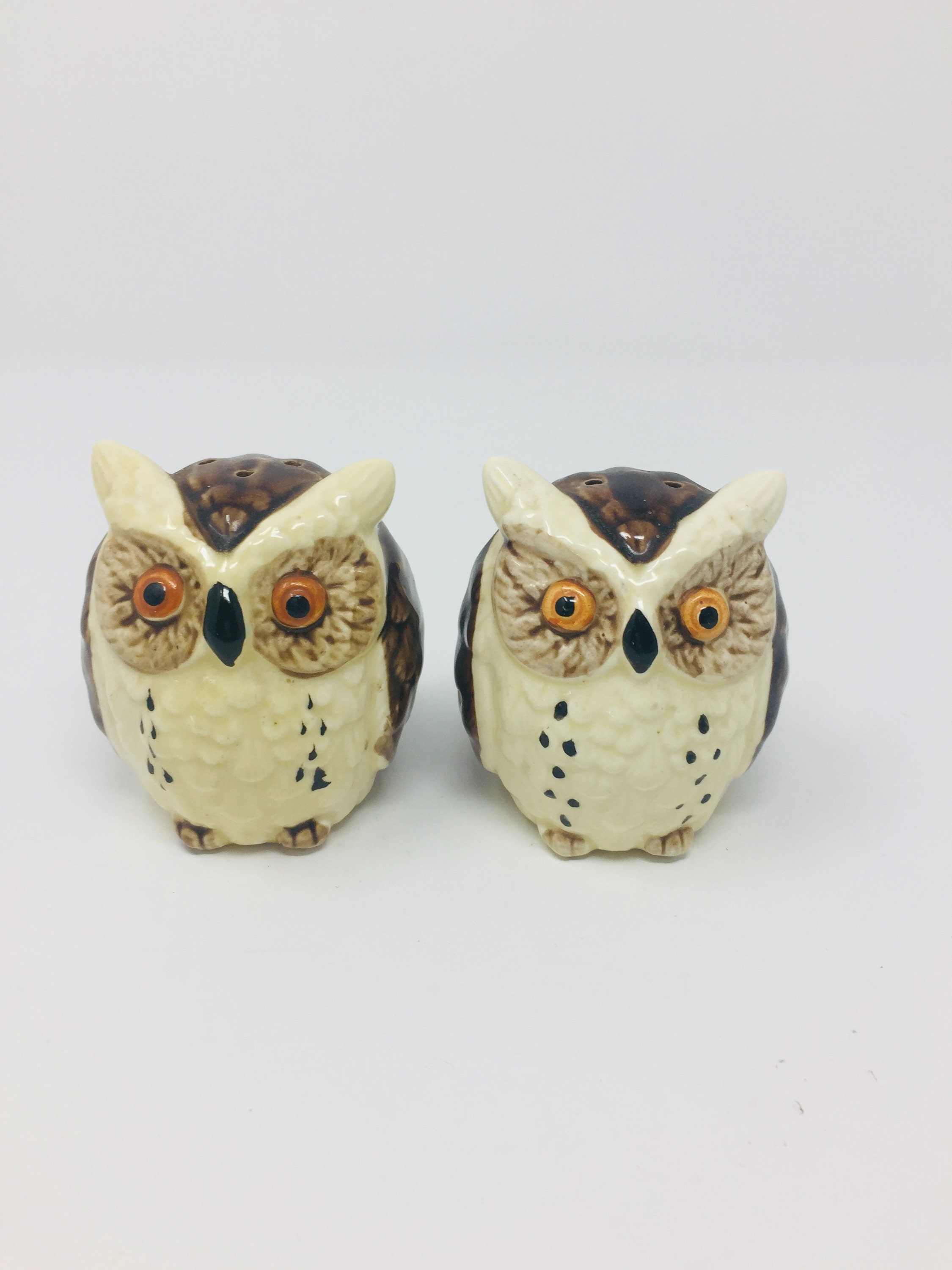Vintage Owl Salt and Pepper Shaker Set Made in Japan Etsy