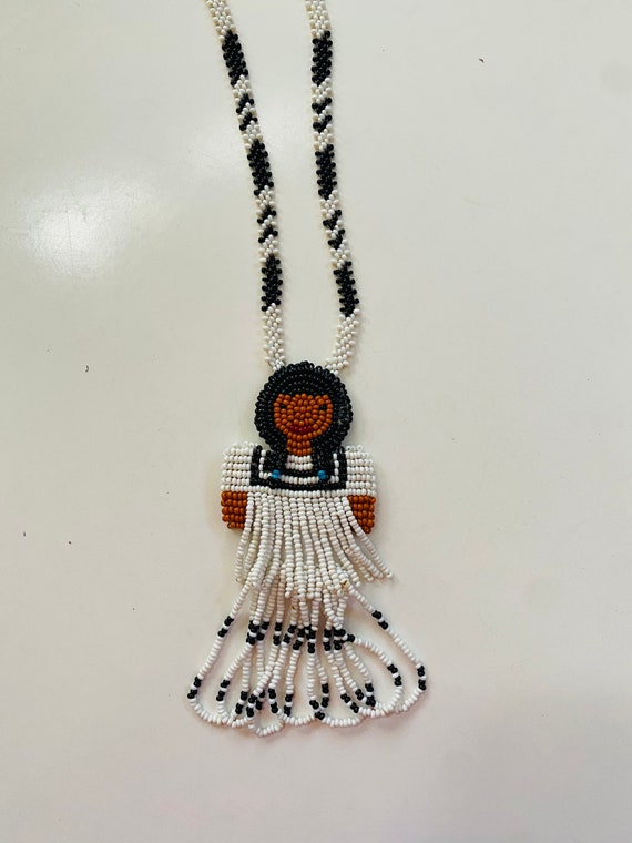 Vintage Native American Beaded Necklace Native Ame