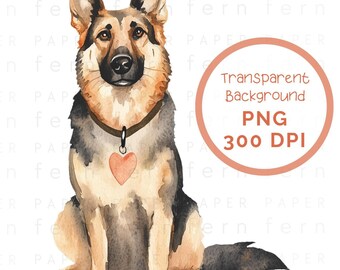 I Love My German Shephard Art | High-Quality PNG & PDF for DIY Word | Cute Dog Valentine and Wall Art | Commercial Use