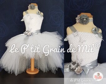 Bébé Filles Ivoire Roses /& Tutu Sparkle Set ☆