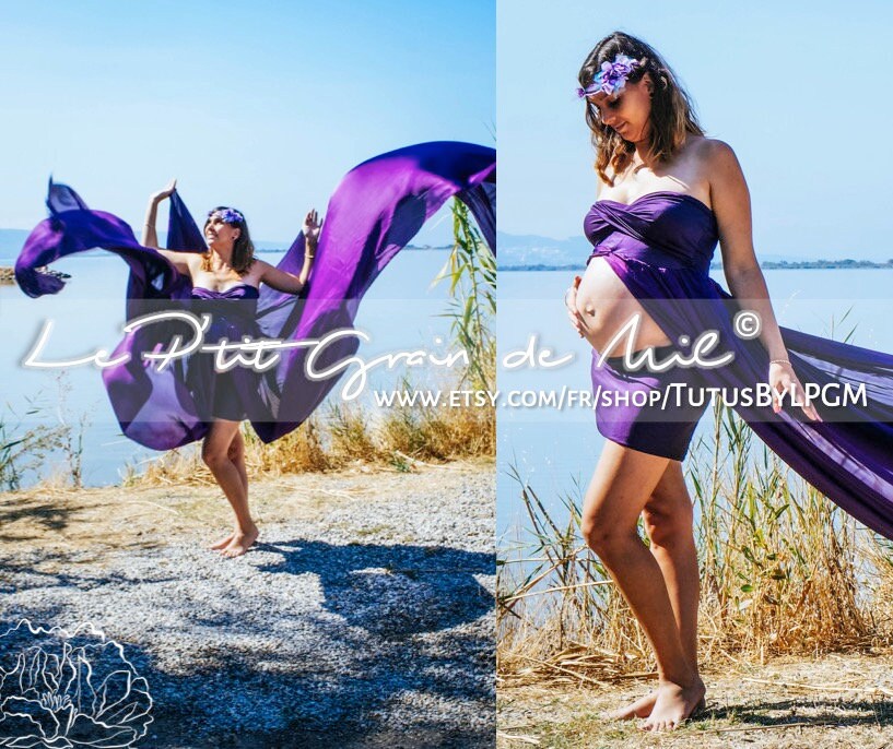 Daysskk Robe de Grossesse Photographie Robe Femme Enceinte Shooting Photo Vêtement Maternité S-XL