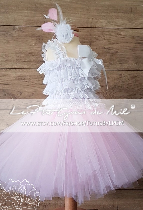 Bébé Filles Ivoire Roses /& Tutu Sparkle Set ☆