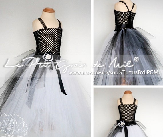 little girl black tulle dress
