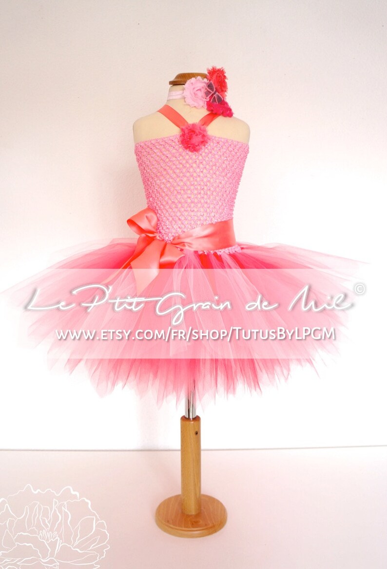 Party Short Tutu Dress Coral Pink Flower Girl Dress Bridesmaid Tulle Dress Birthday Christmas Girl Baby Wedding Tutu Teen