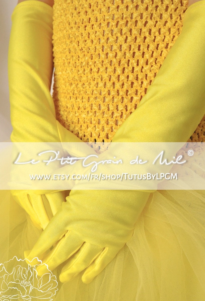 iEFiEL Guanti Lunghi per Bambina in Raso Costume Principessa Accessori Guanti con Perline per Festa Party Compleanno Carnevale Guanti da Donna Regina per Ballo Regalo