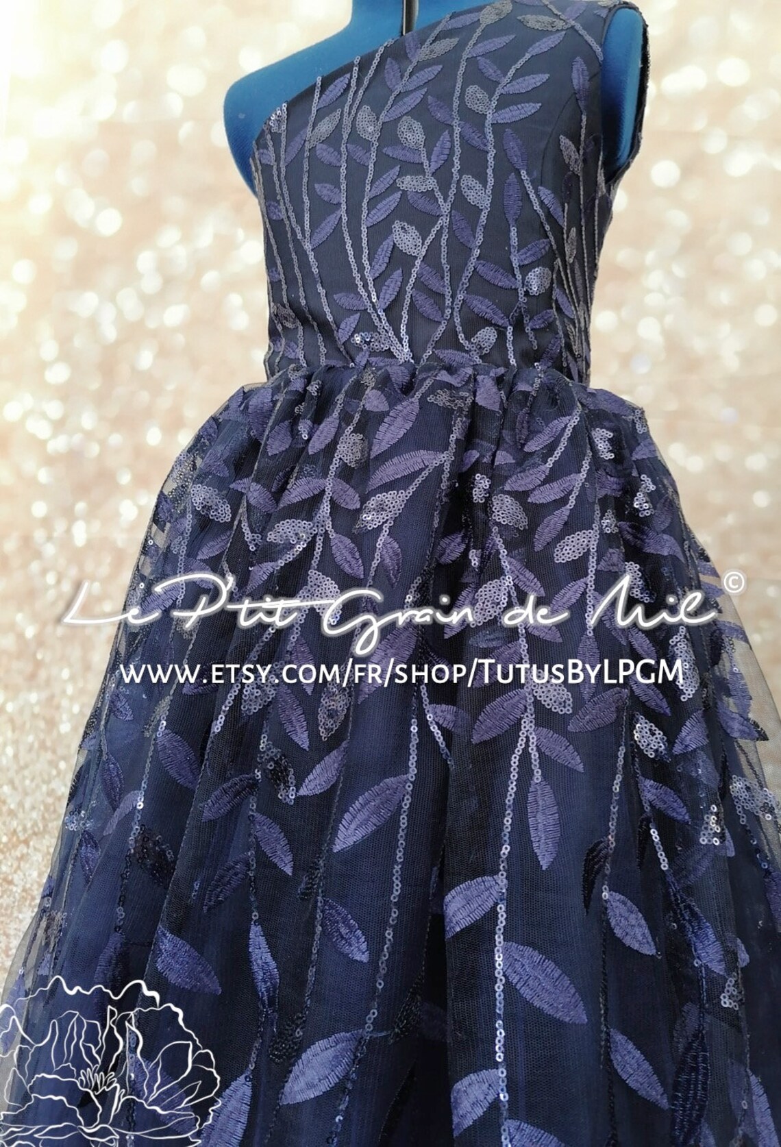 Robe de Fêtes Noël Fille 8 10 12 ans Robe de Soirée Bleu Nuit | Etsy