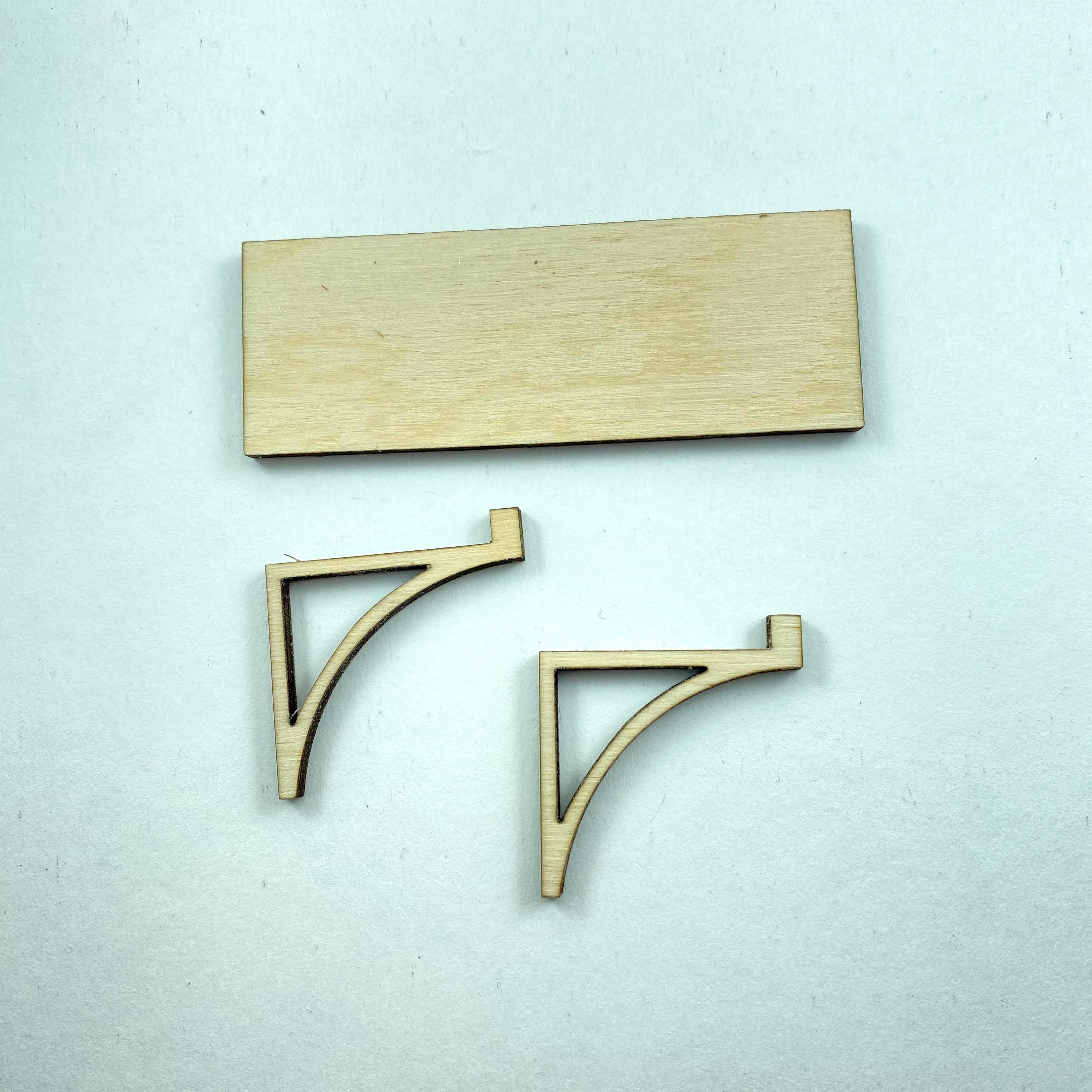 Art & Collectibles Mini Dollhouse Shelf Kit Small Grooved Unfinished